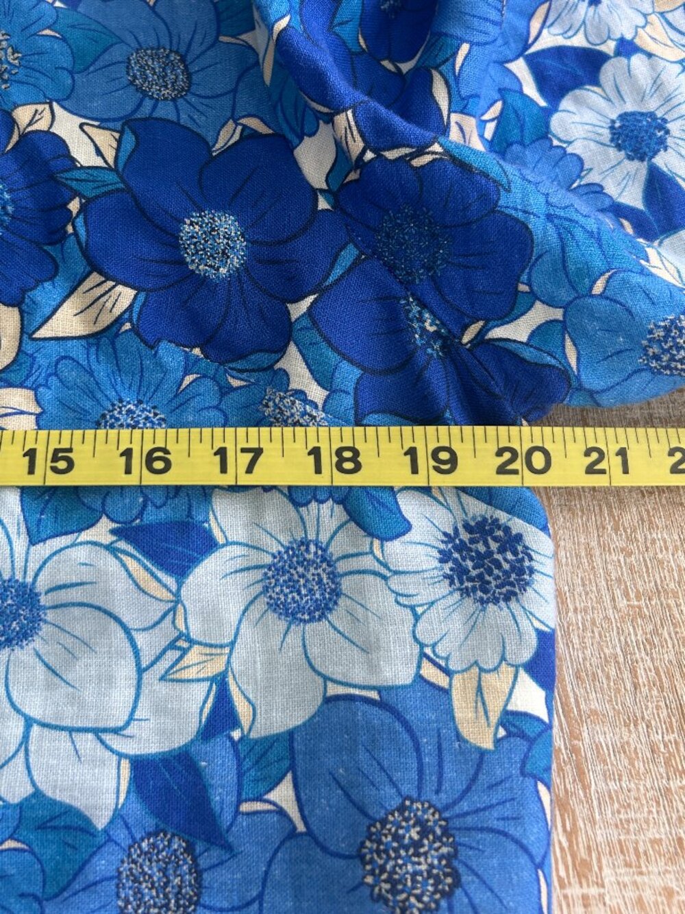 FARM Rio Blue Flower Stripes Crop Top and Midi Skirt Linen Scallop Set Medium - Picture 11 of 13